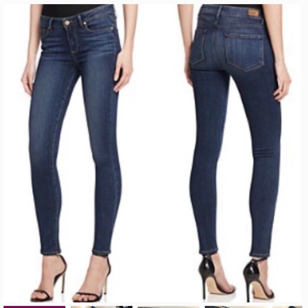 PAIGE Dark Indigo Skinny Jeans